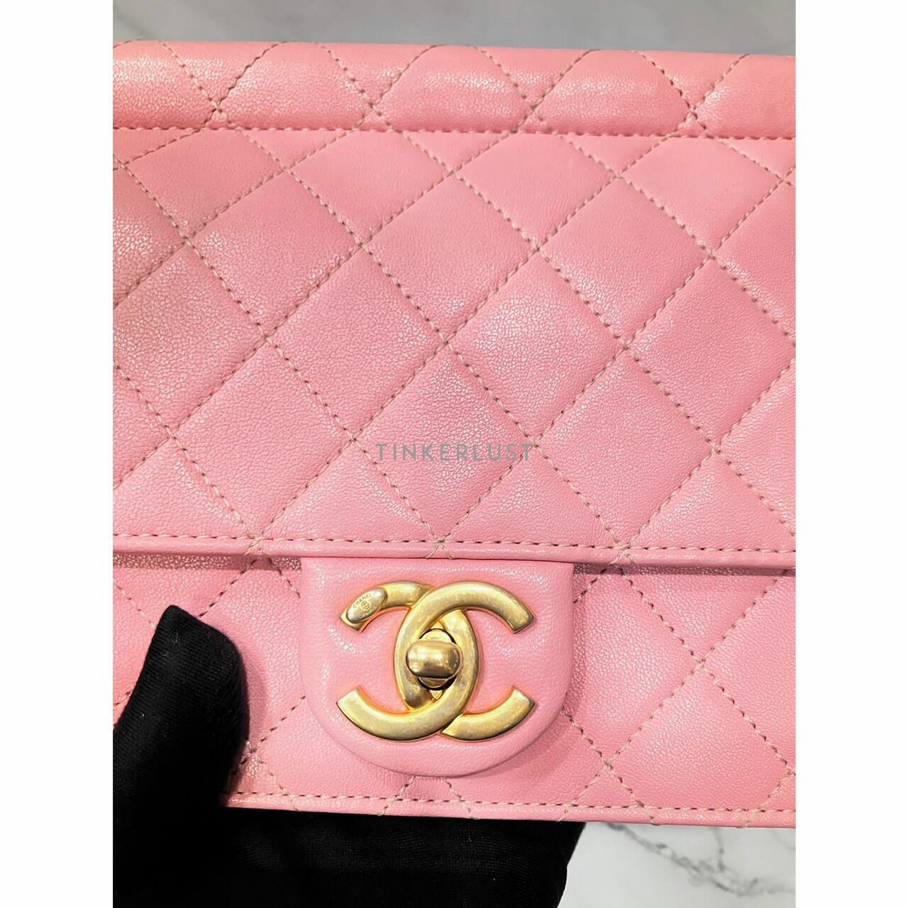 Chanel Chic Pearl Pink Quilted #27 GHW Sling Bag