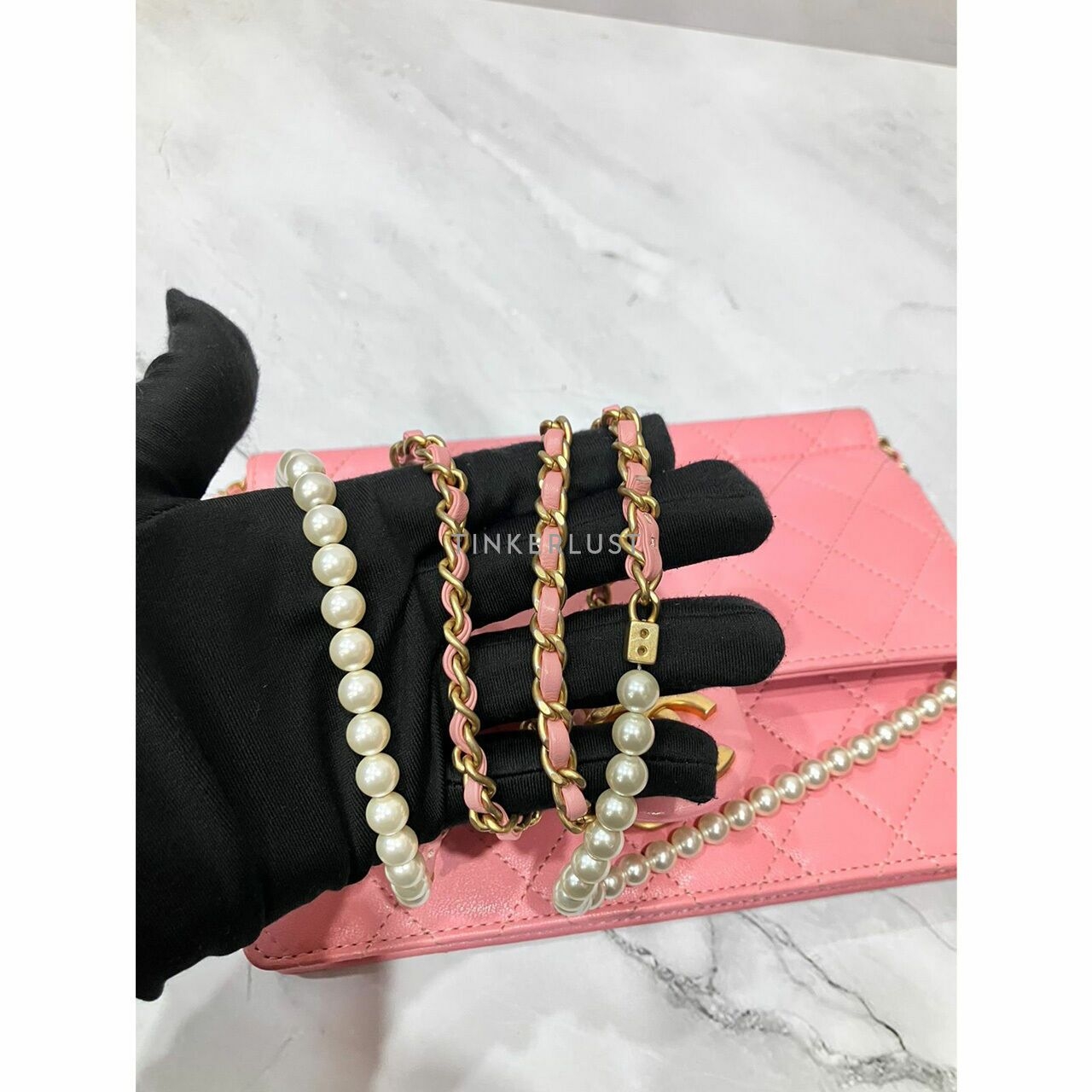 Chanel Chic Pearl Pink Quilted #27 GHW Sling Bag