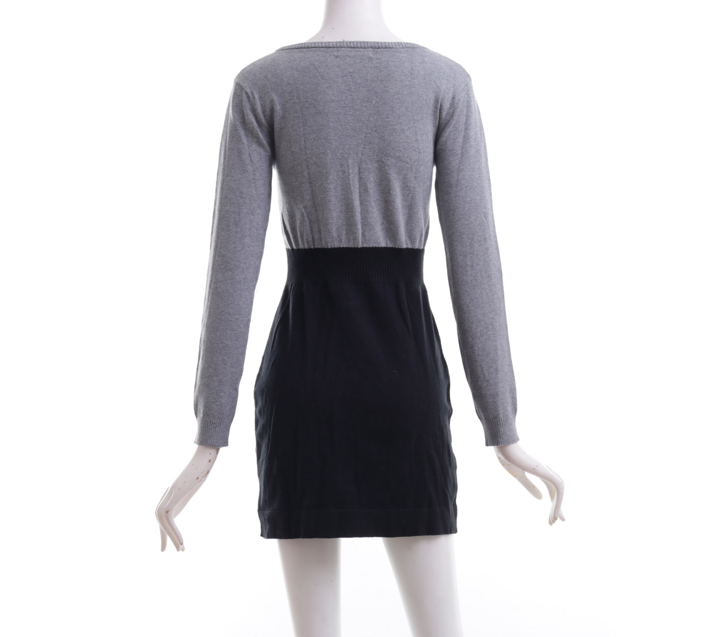 Mango Grey & Black Knit Mini Dress