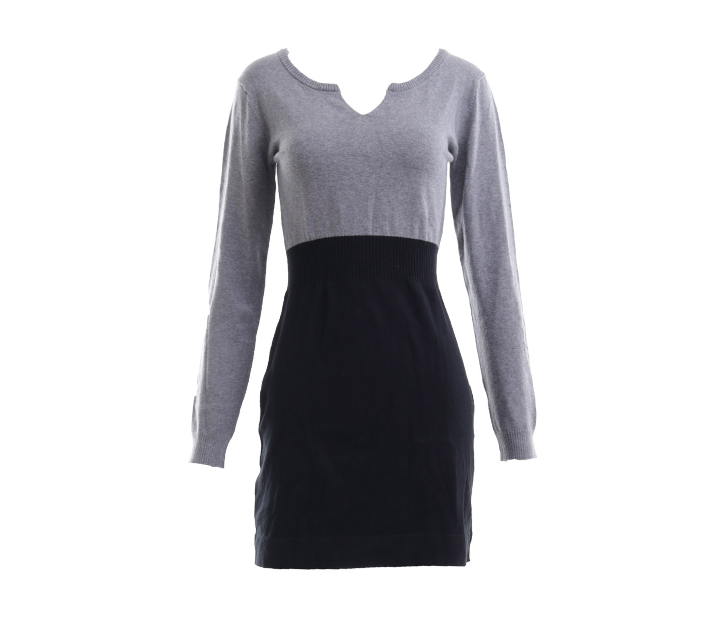 Mango Grey & Black Knit Mini Dress