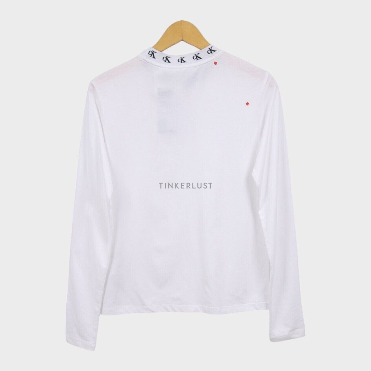 Calvin Klein Jeans Logo Long Sleeve White T-Shirt