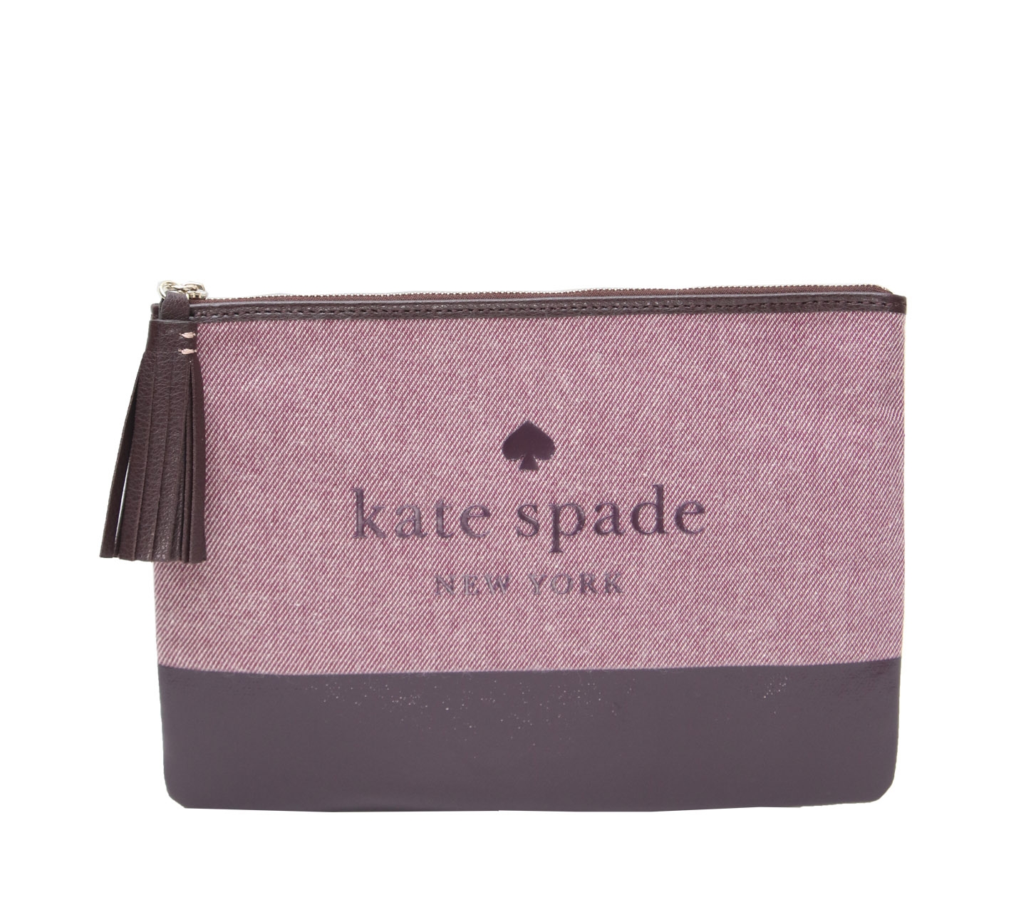 Kate Spade Wine Ash Street Logo Tassel Pouch