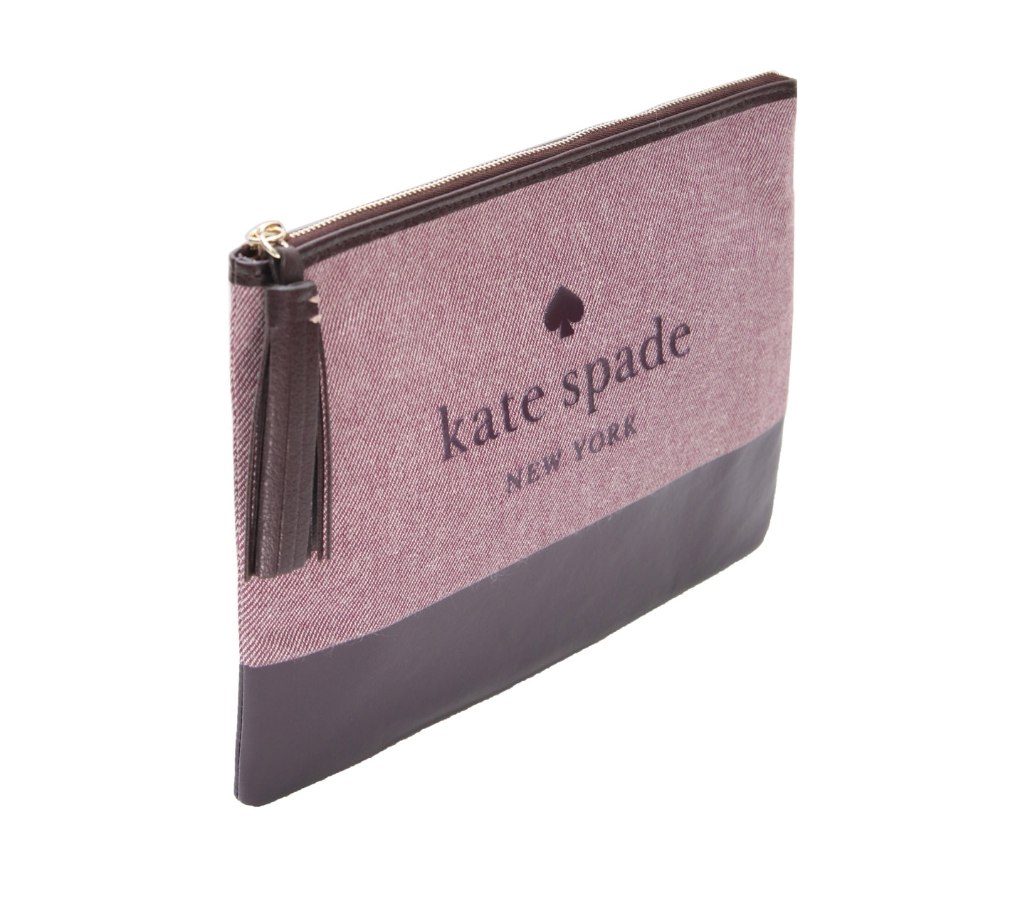 Kate Spade Wine Ash Street Logo Tassel Pouch