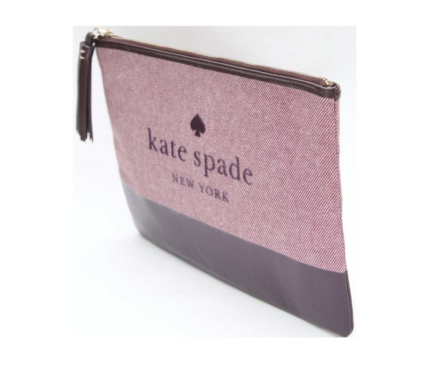 Kate Spade Wine Ash Street Logo Tassel Pouch