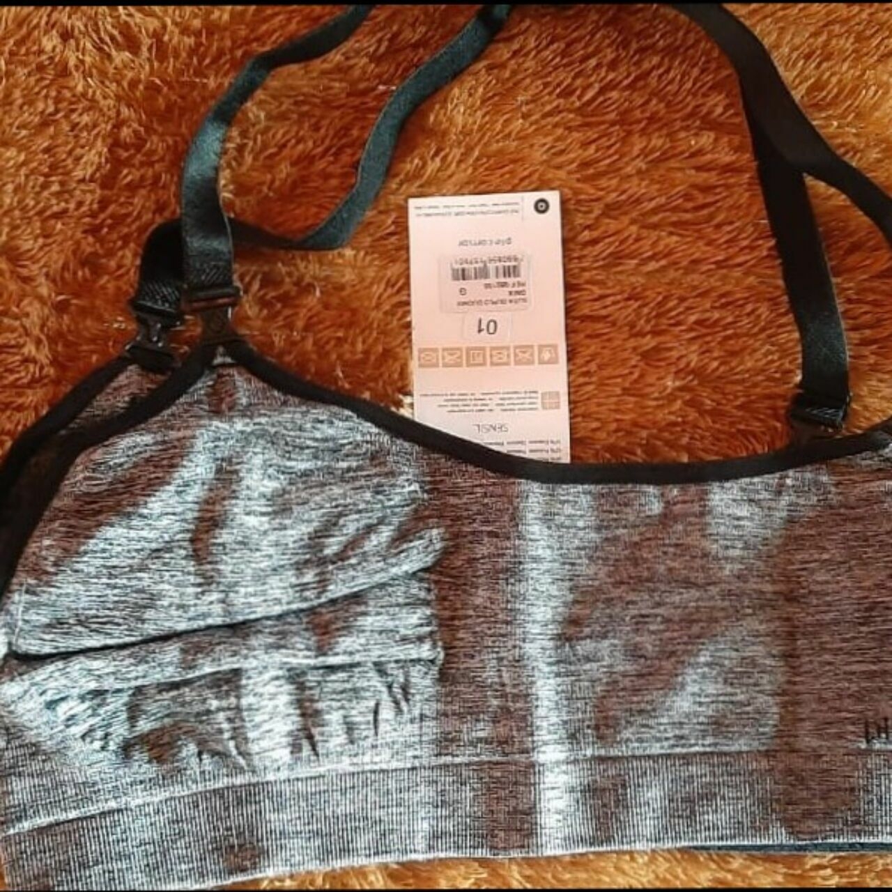 Plie Indonesia Grey Sport Bra Sleeveless