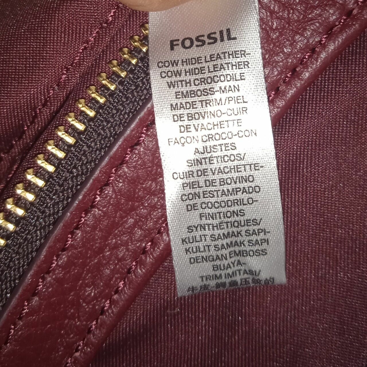 Fossil Zb1635640 Harper Small Flap Crossbody Wine Multi