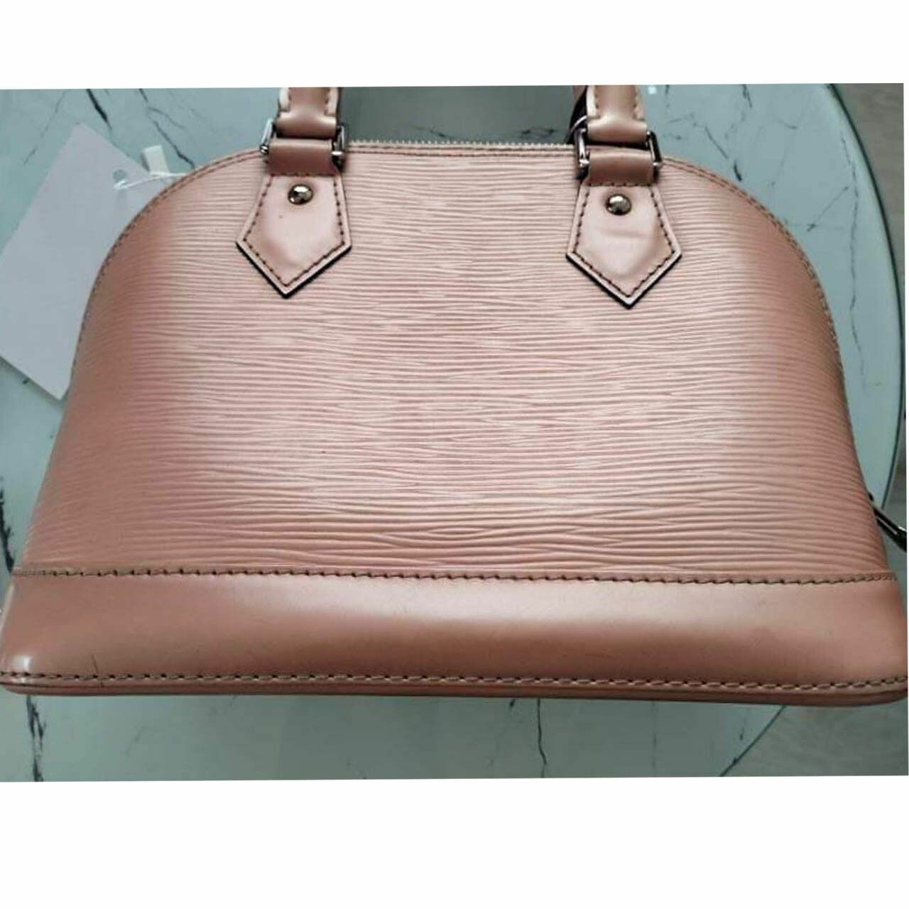 Louis Vuitton Epi Alma BB Rose Gold Satchel