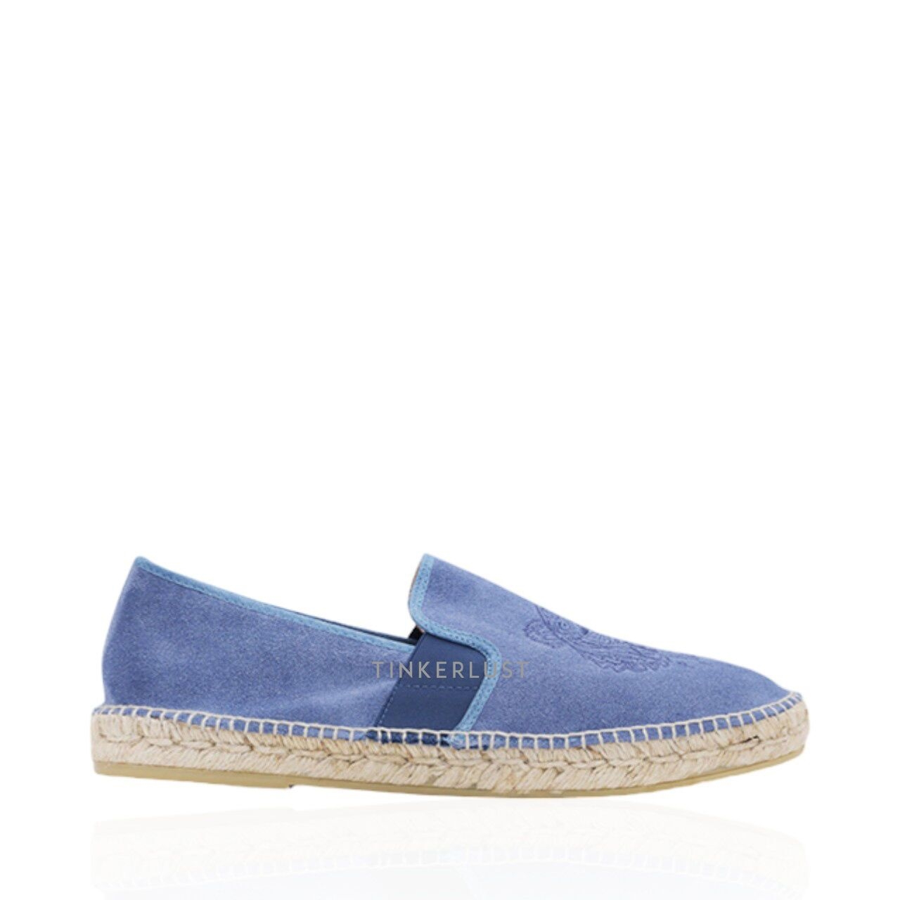 Kenzo Men Tiger Espadrilles Blue Suede Sneakers