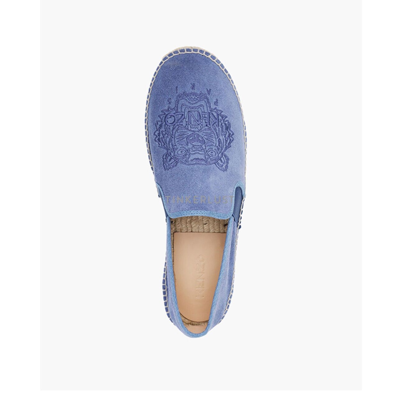 Kenzo Men Tiger Espadrilles Blue Suede Sneakers