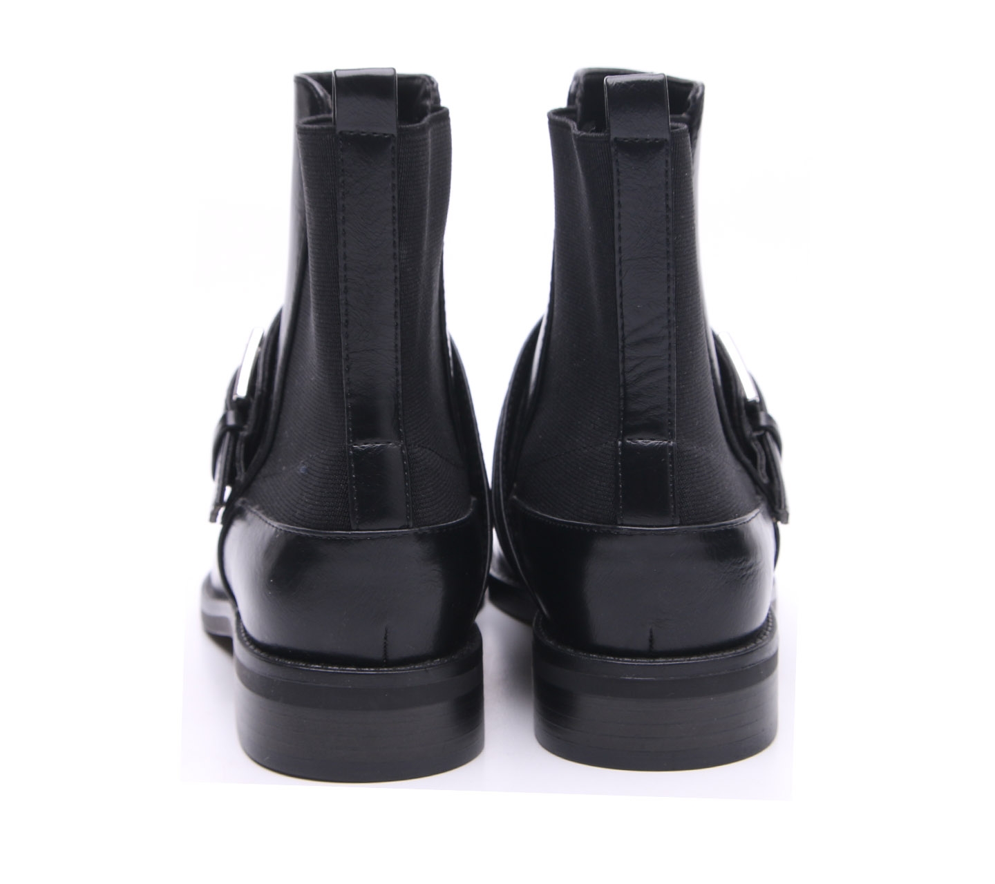 Zara Black Buckles Ankle Boots