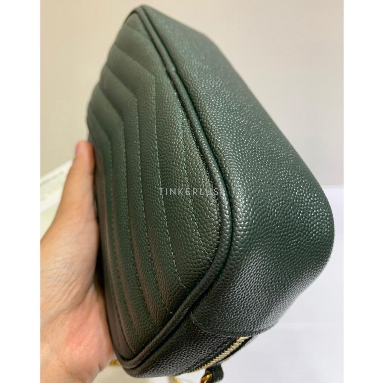 Saint Laurent Mini Lou Camera Bag Caviar Dark Green 2022 Sling Bag