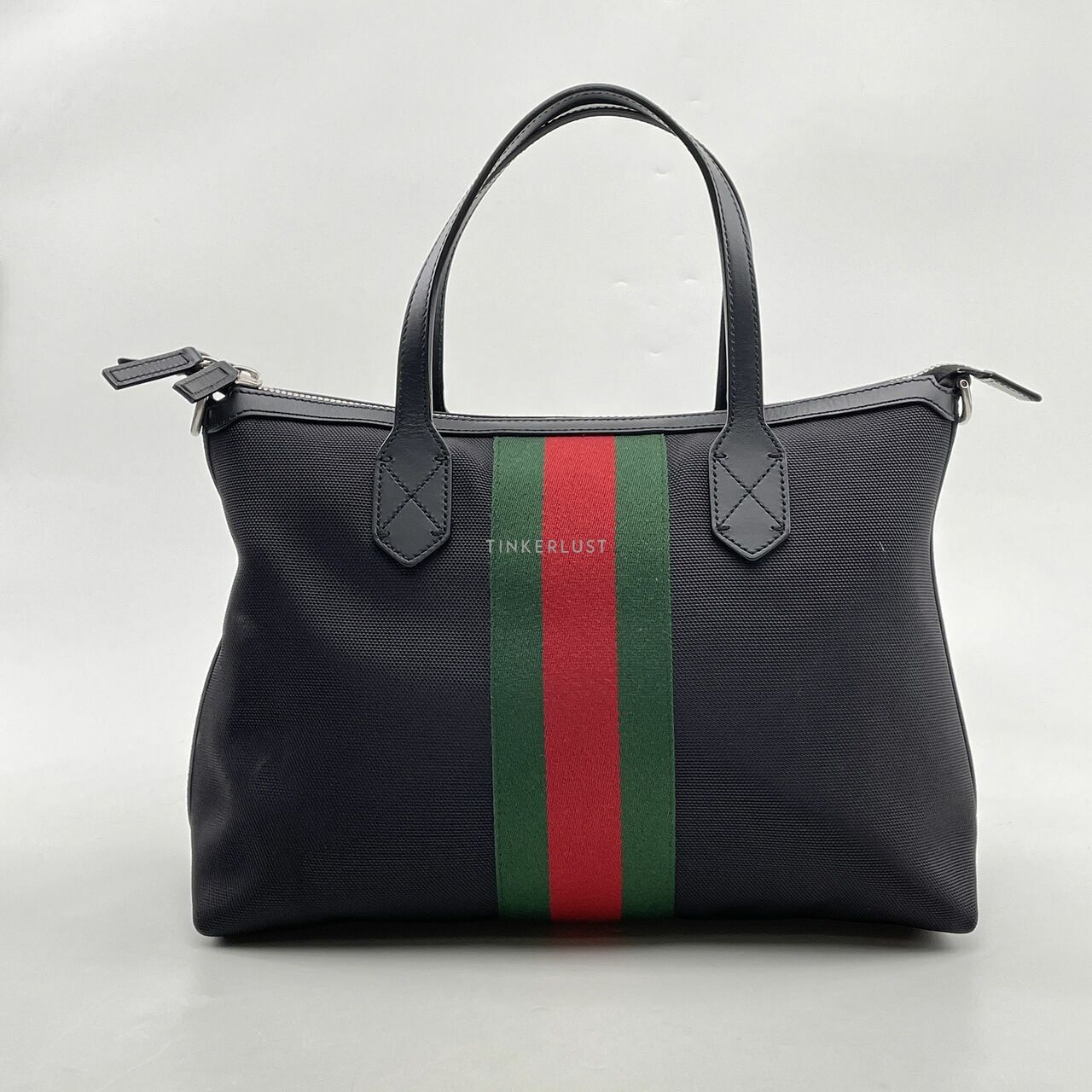 Gucci Nylon Black Top Handle Satchel