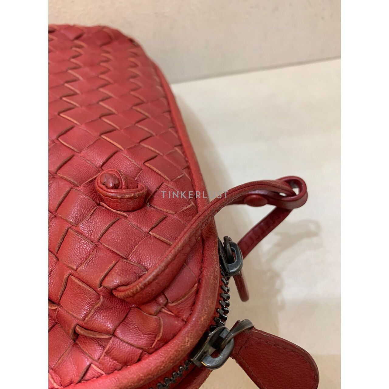 Bottega Veneta Nodini XL Red Shoulder Bag