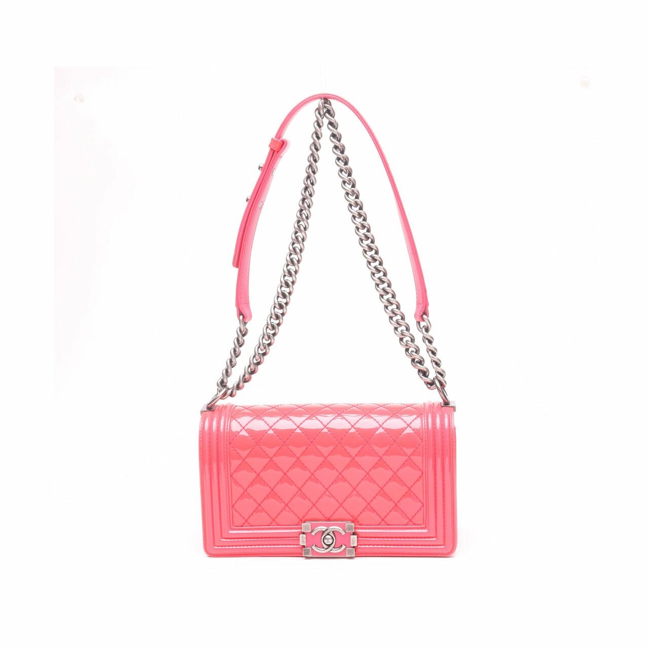 Chanel Boy Medium in Red Patent Shoulder Bag