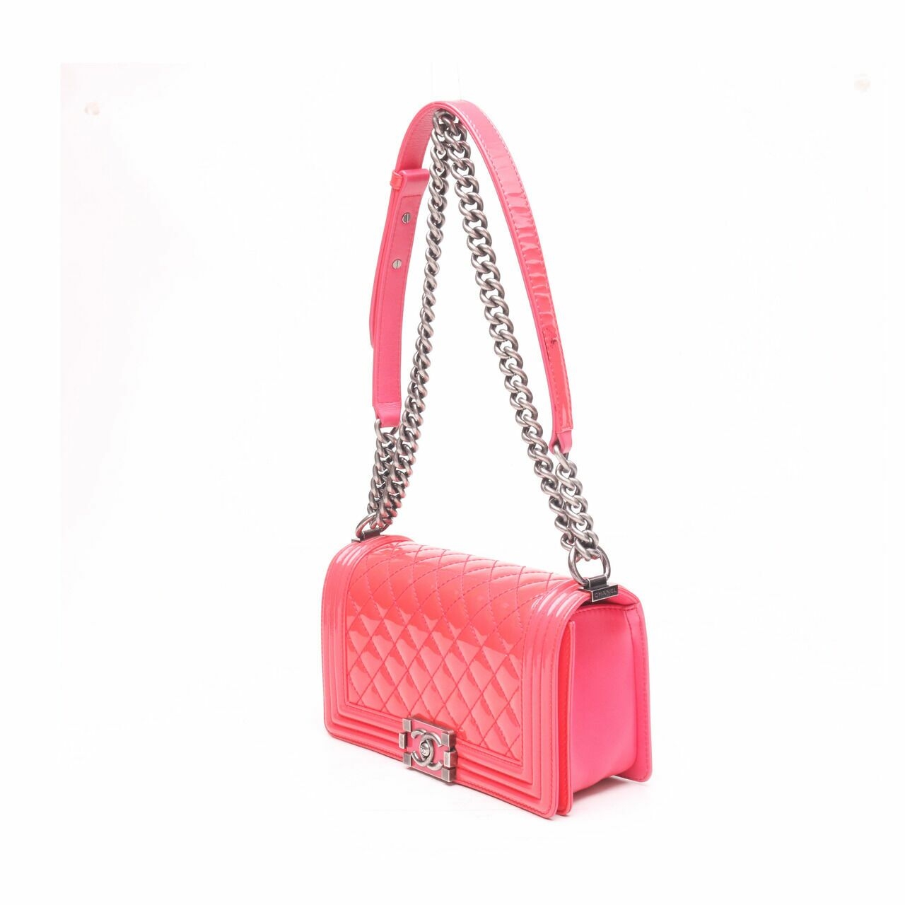 Chanel Boy Medium in Red Patent Shoulder Bag