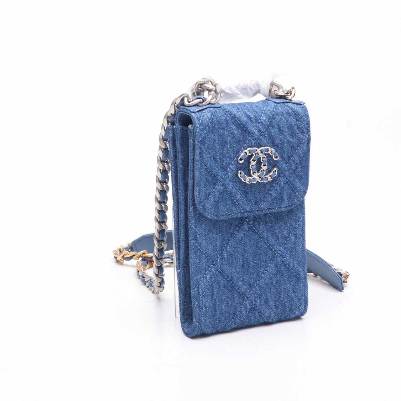 Chanel Phone Holder 19 Denim Sling Bag