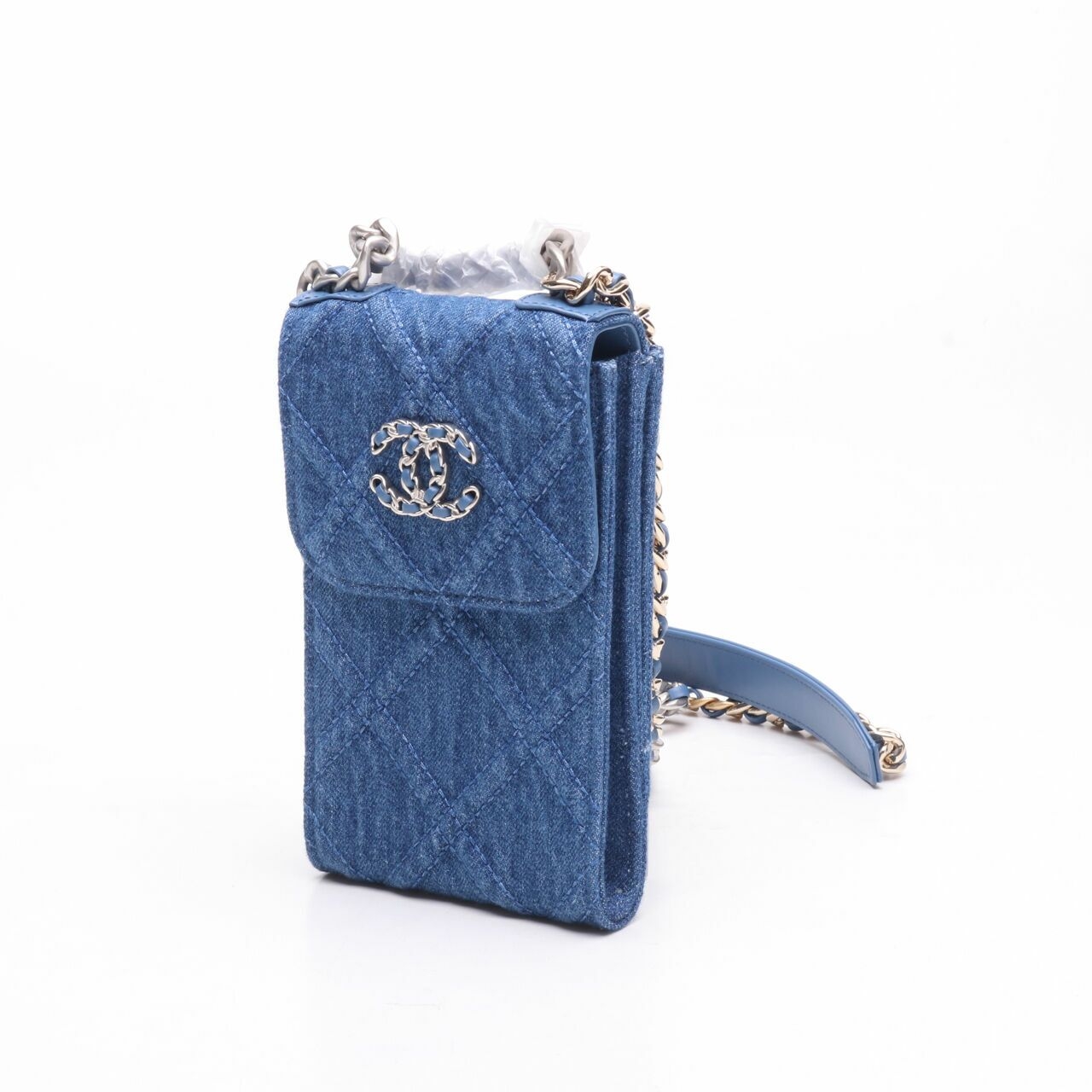 Chanel Phone Holder 19 Denim Sling Bag