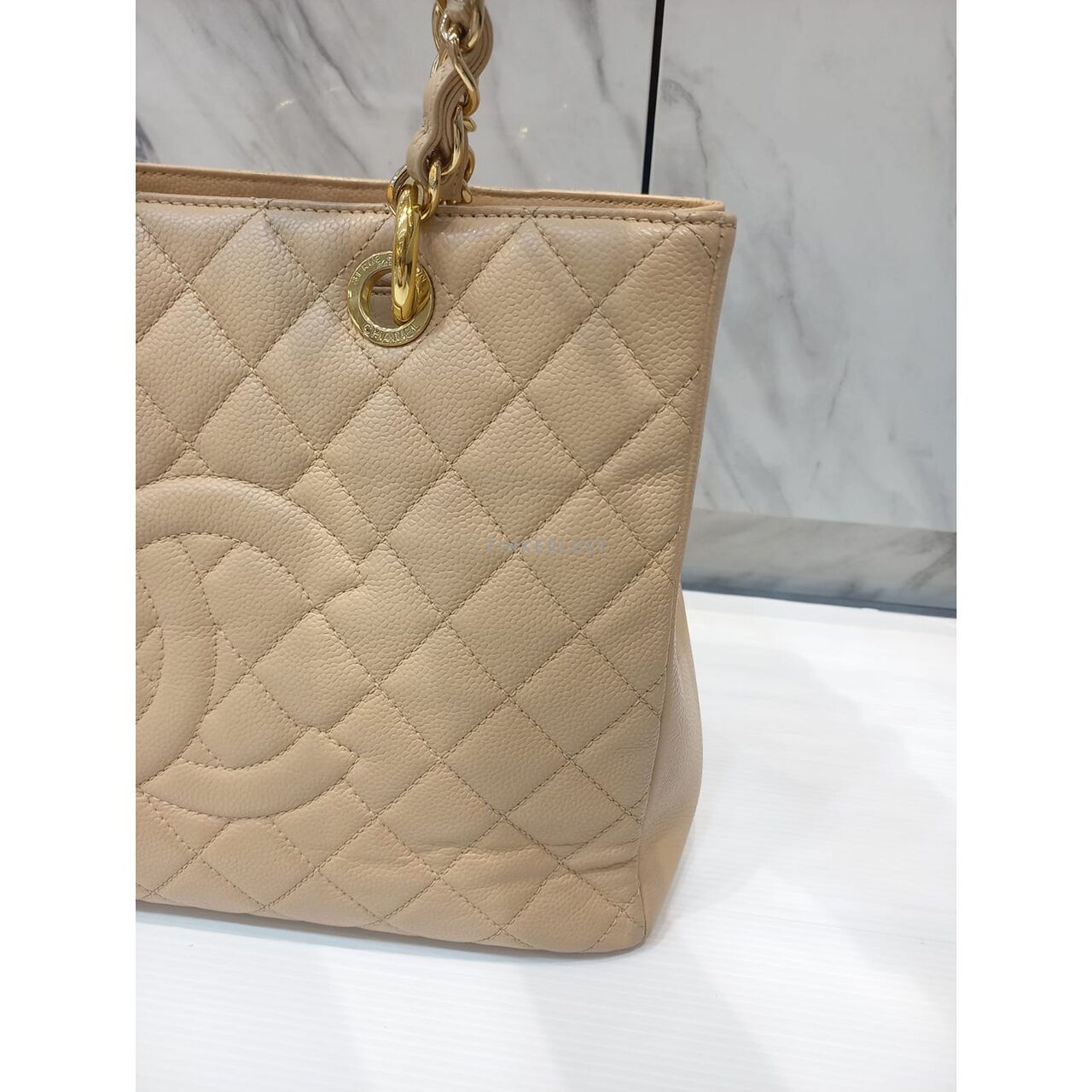 Chanel GST Beige Caviar #17 2012 Tote Bag