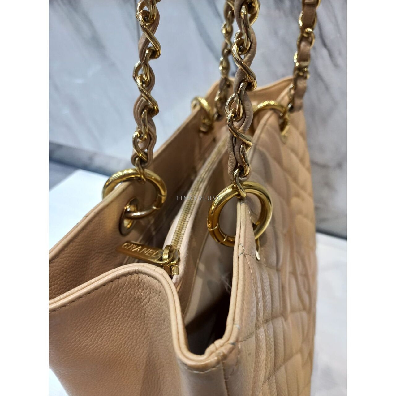 Chanel GST Beige Caviar #17 2012 Tote Bag