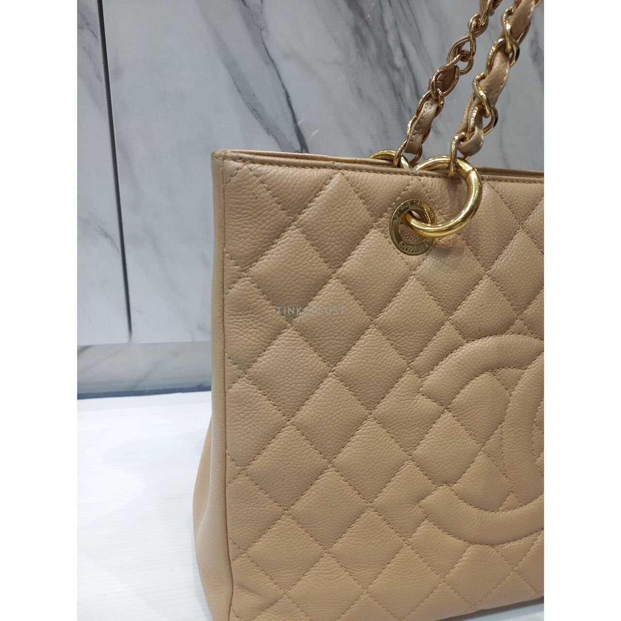 Chanel GST Beige Caviar #17 2012 Tote Bag