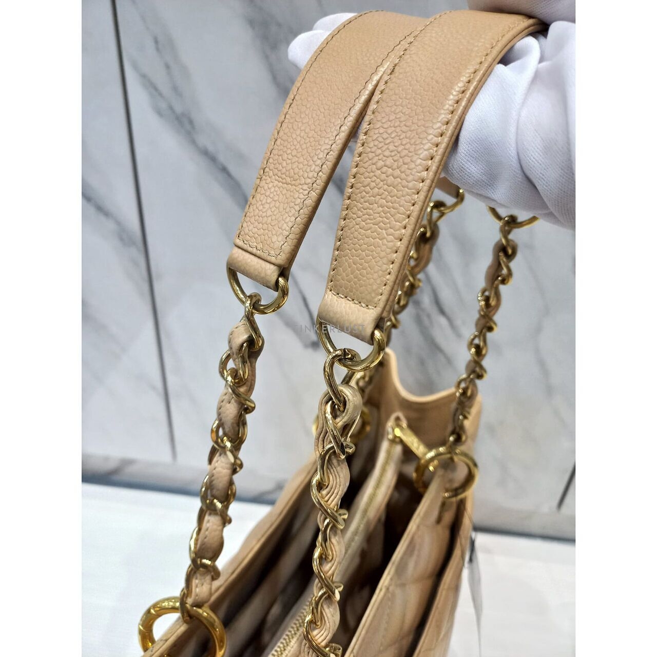 Chanel GST Beige Caviar #17 2012 Tote Bag