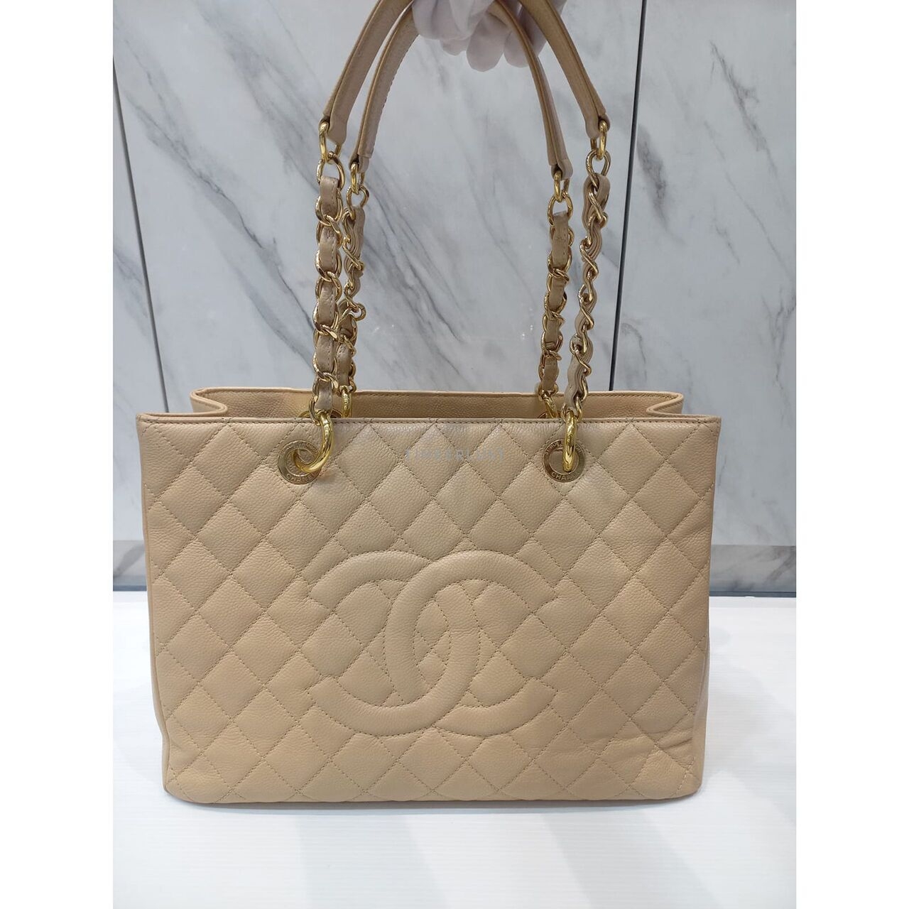 Chanel GST Beige Caviar #17 2012 Tote Bag