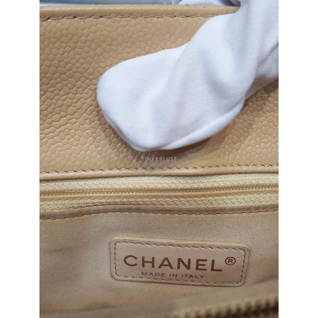 Chanel GST Beige Caviar #17 2012 Tote Bag