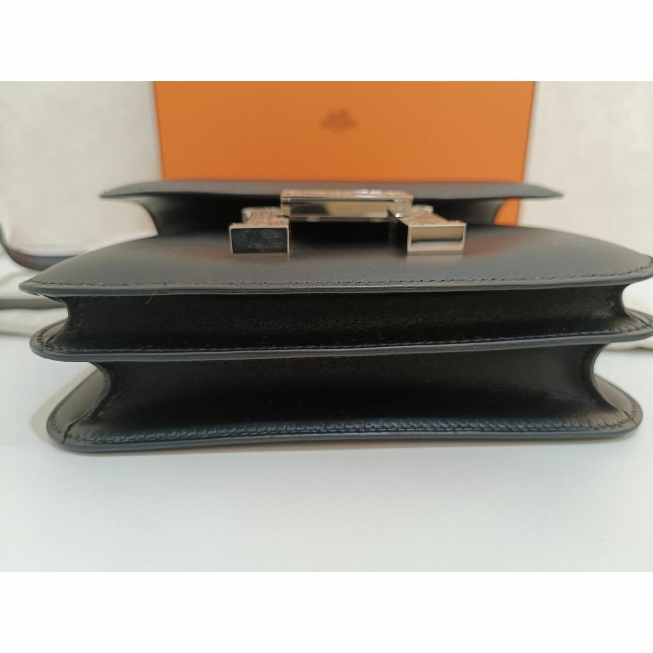 Hermes Constance C18 PHW #Y Black Noir Lizard Sling Bag