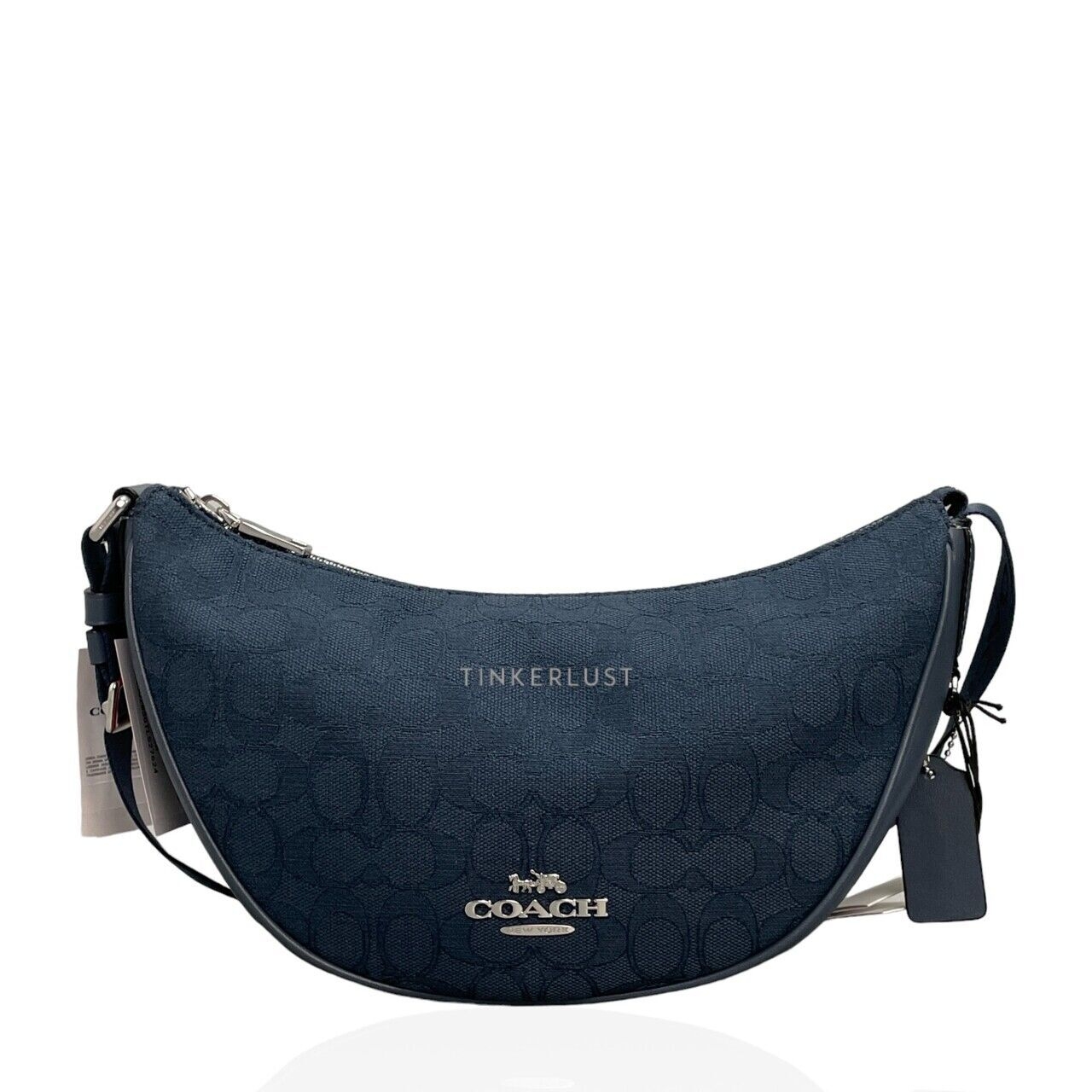 Coach CT822 Signature Jacquard in Dark Denim Shoulder Bag