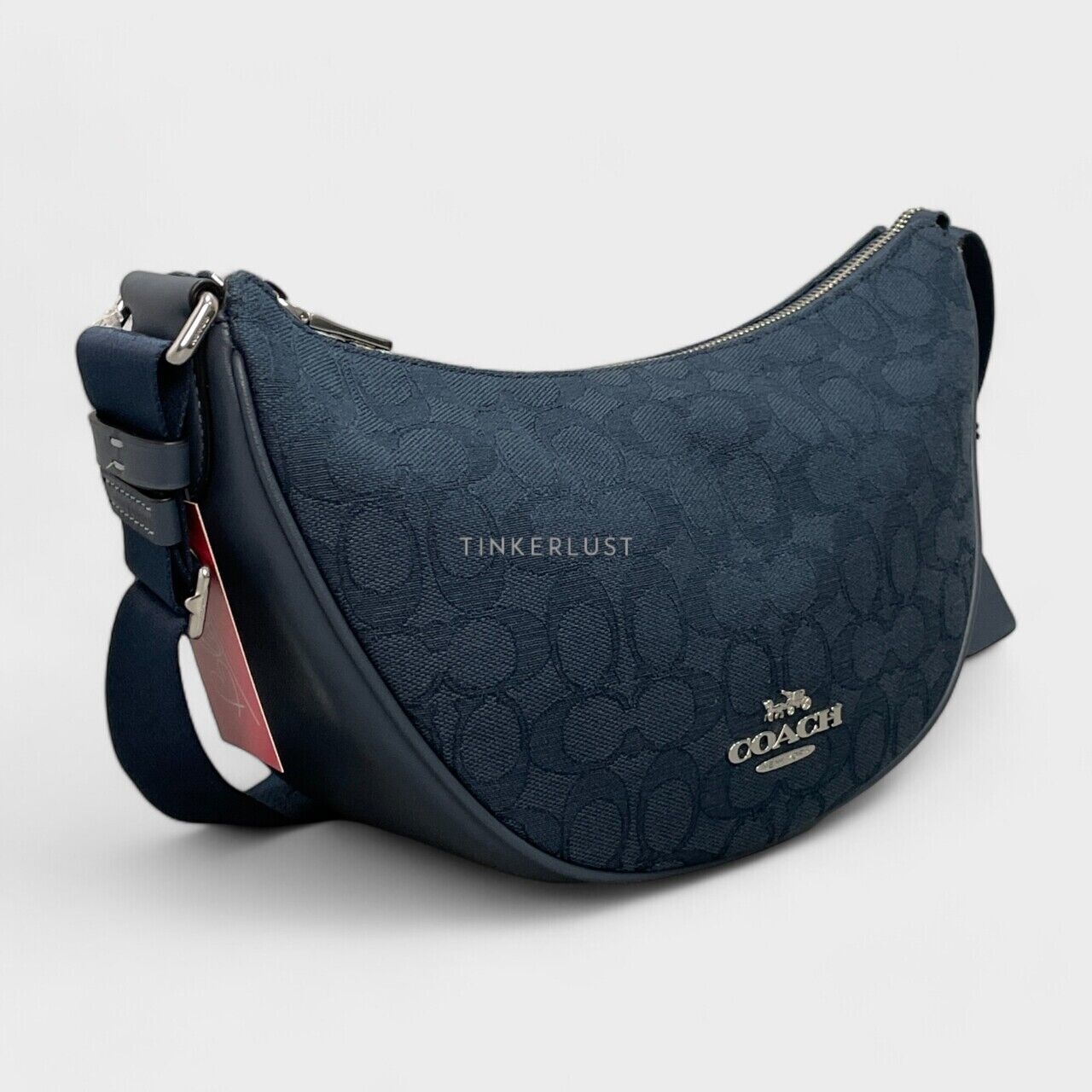 Coach CT822 Signature Jacquard in Dark Denim Shoulder Bag