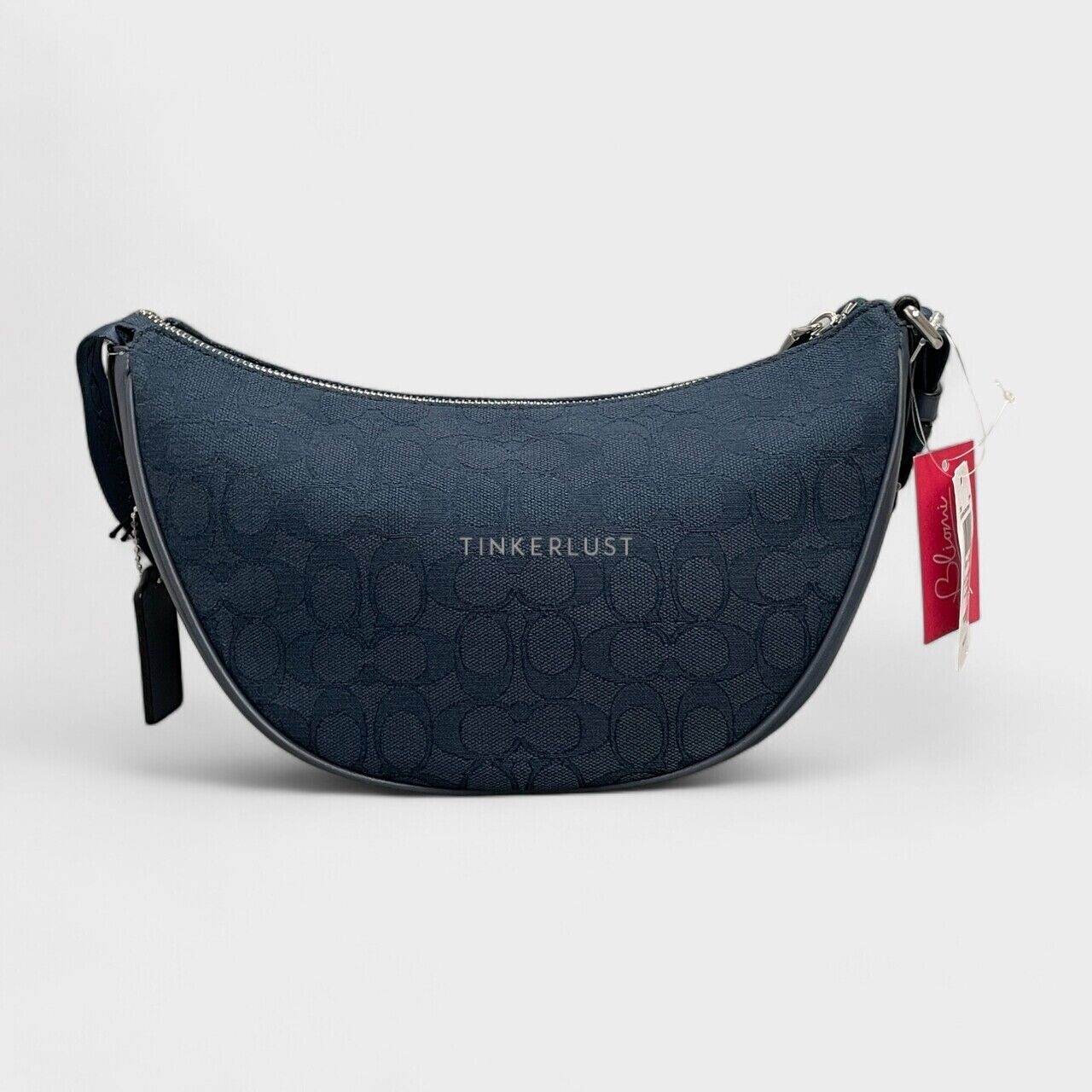 Coach CT822 Signature Jacquard in Dark Denim Shoulder Bag