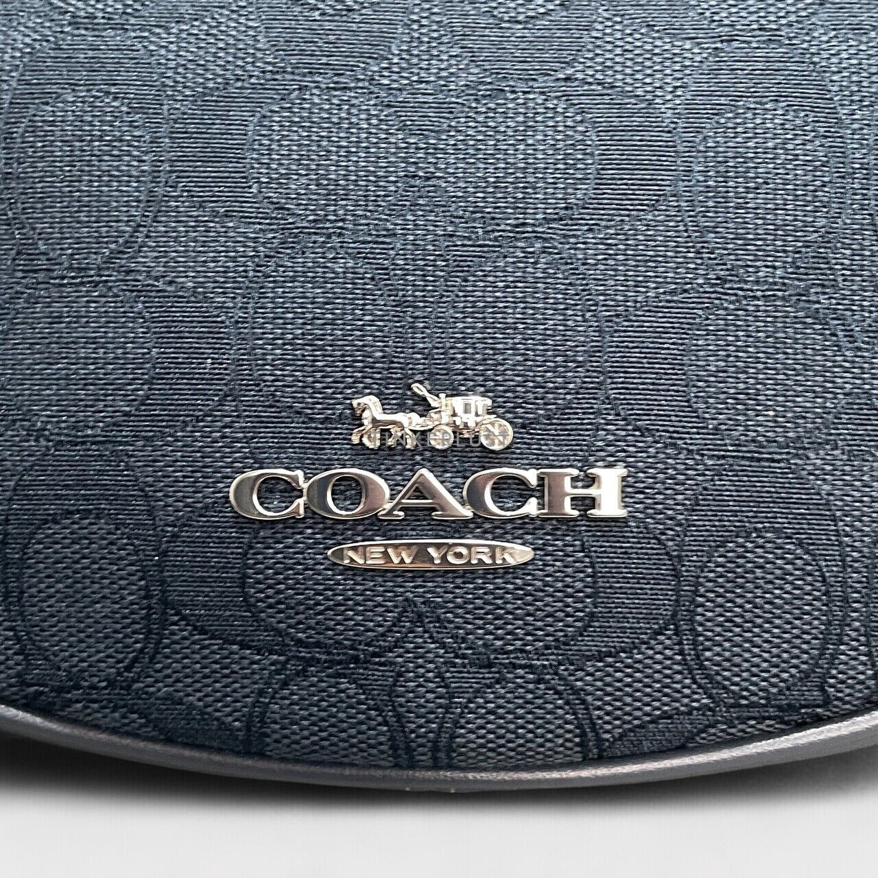 Coach CT822 Signature Jacquard in Dark Denim Shoulder Bag