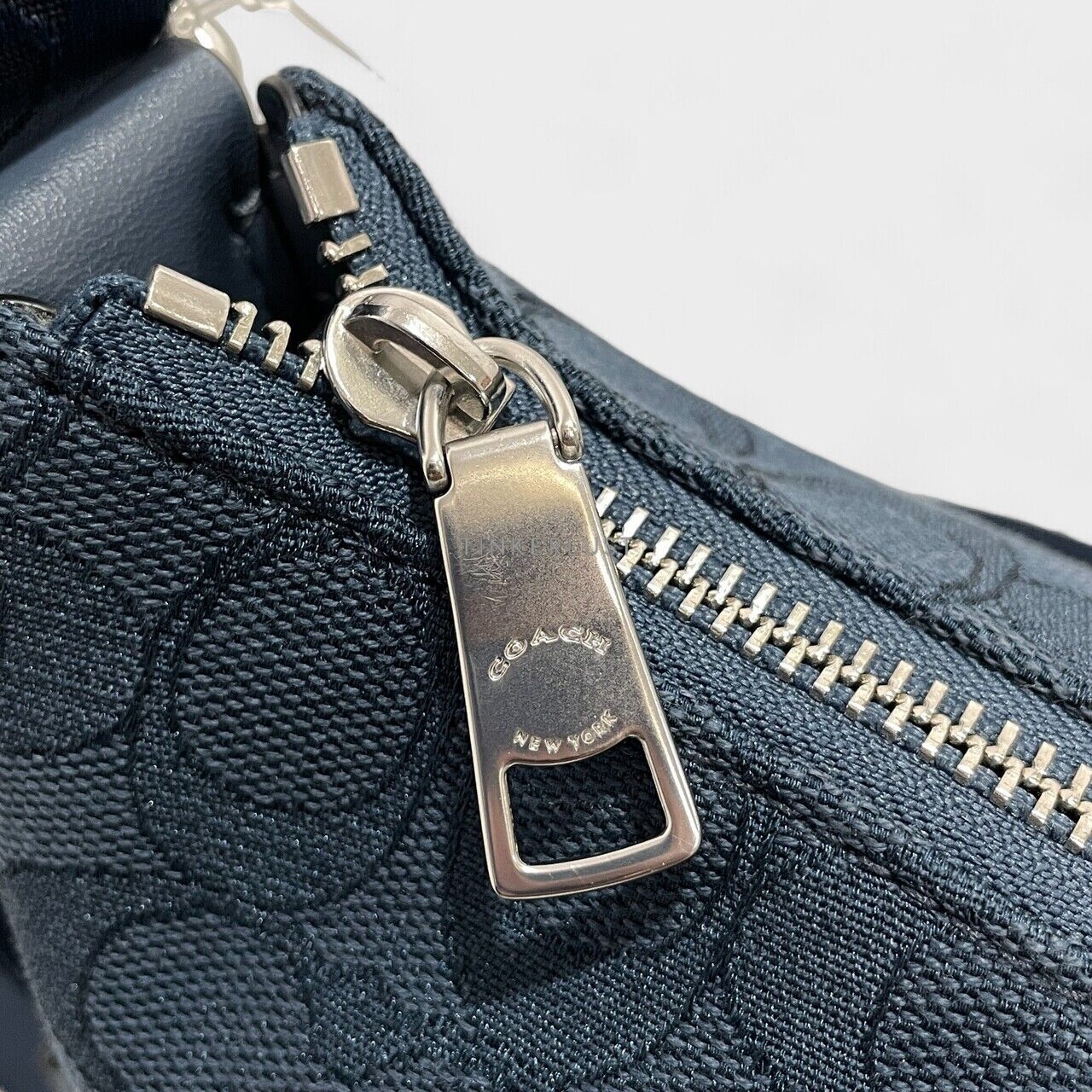 Coach CT822 Signature Jacquard in Dark Denim Shoulder Bag