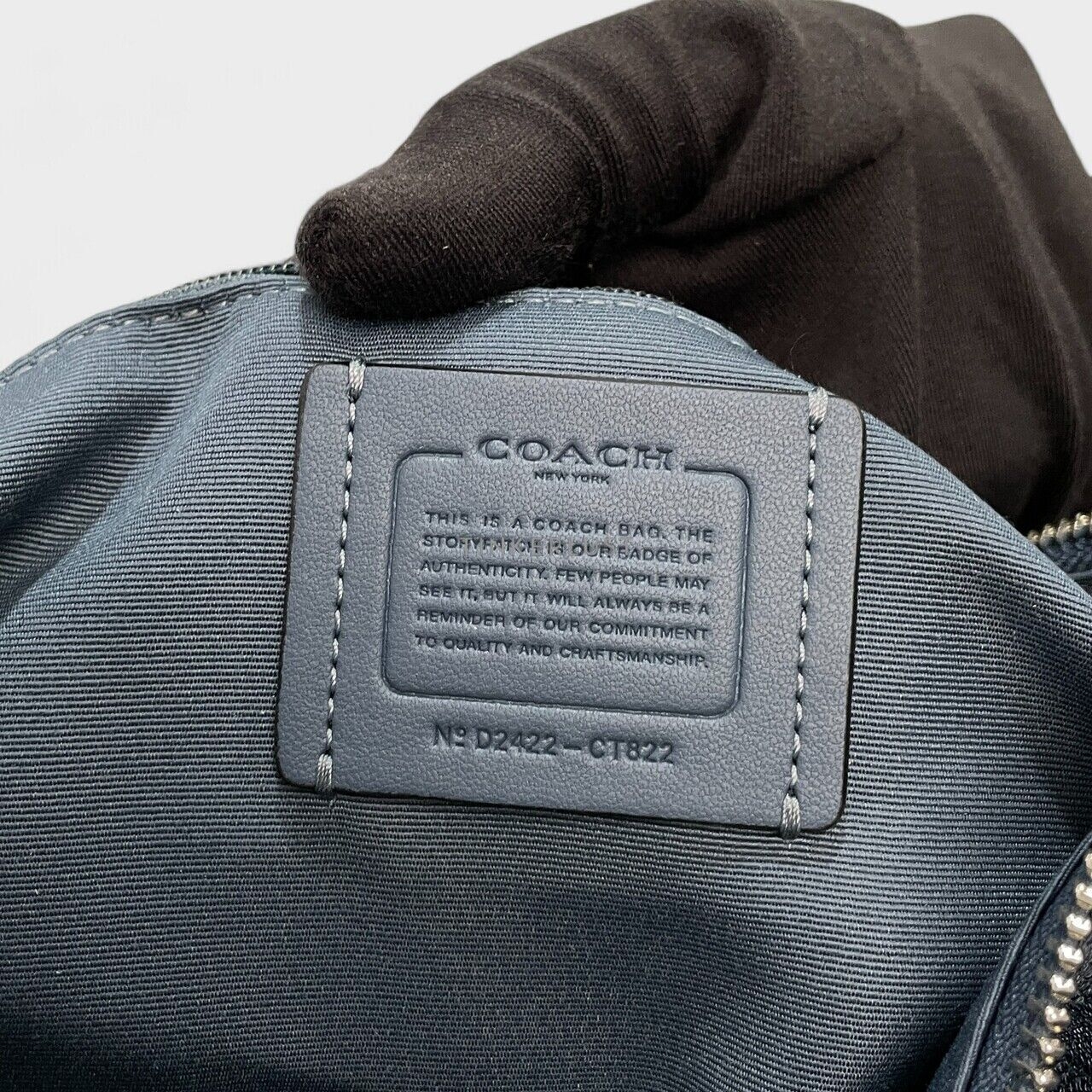 Coach CT822 Signature Jacquard in Dark Denim Shoulder Bag