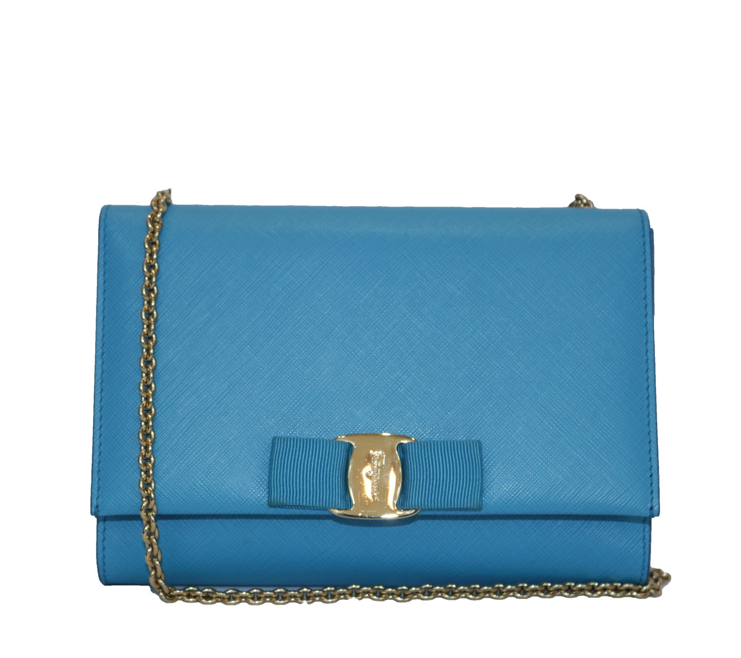 Salvatore Ferragamo Blue Clutch