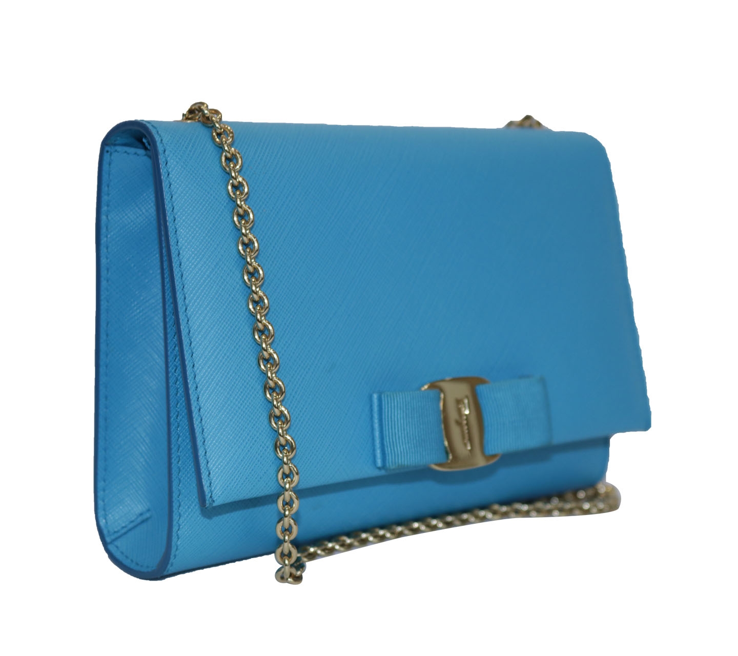 Salvatore Ferragamo Blue Clutch