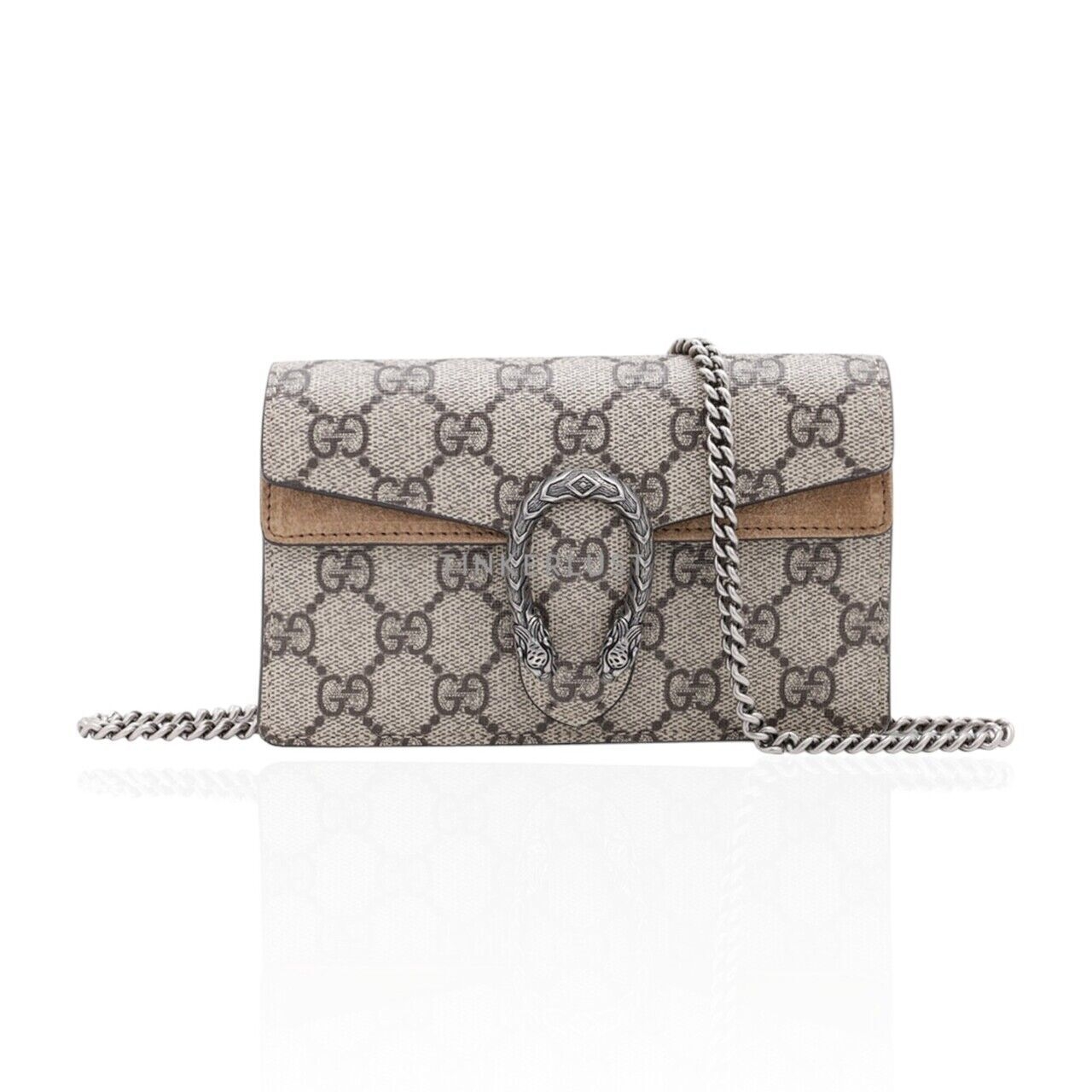 Gucci Super Mini GG Supreme Dionysus Chain in Beige/Taupe Shoulder Bag