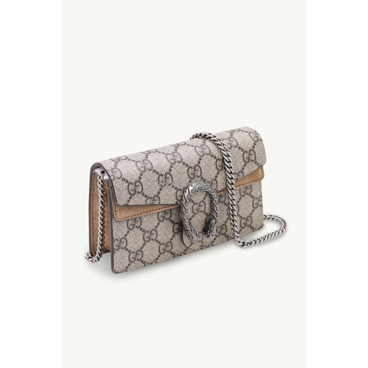 Gucci Super Mini GG Supreme Dionysus Chain in Beige/Taupe Shoulder Bag