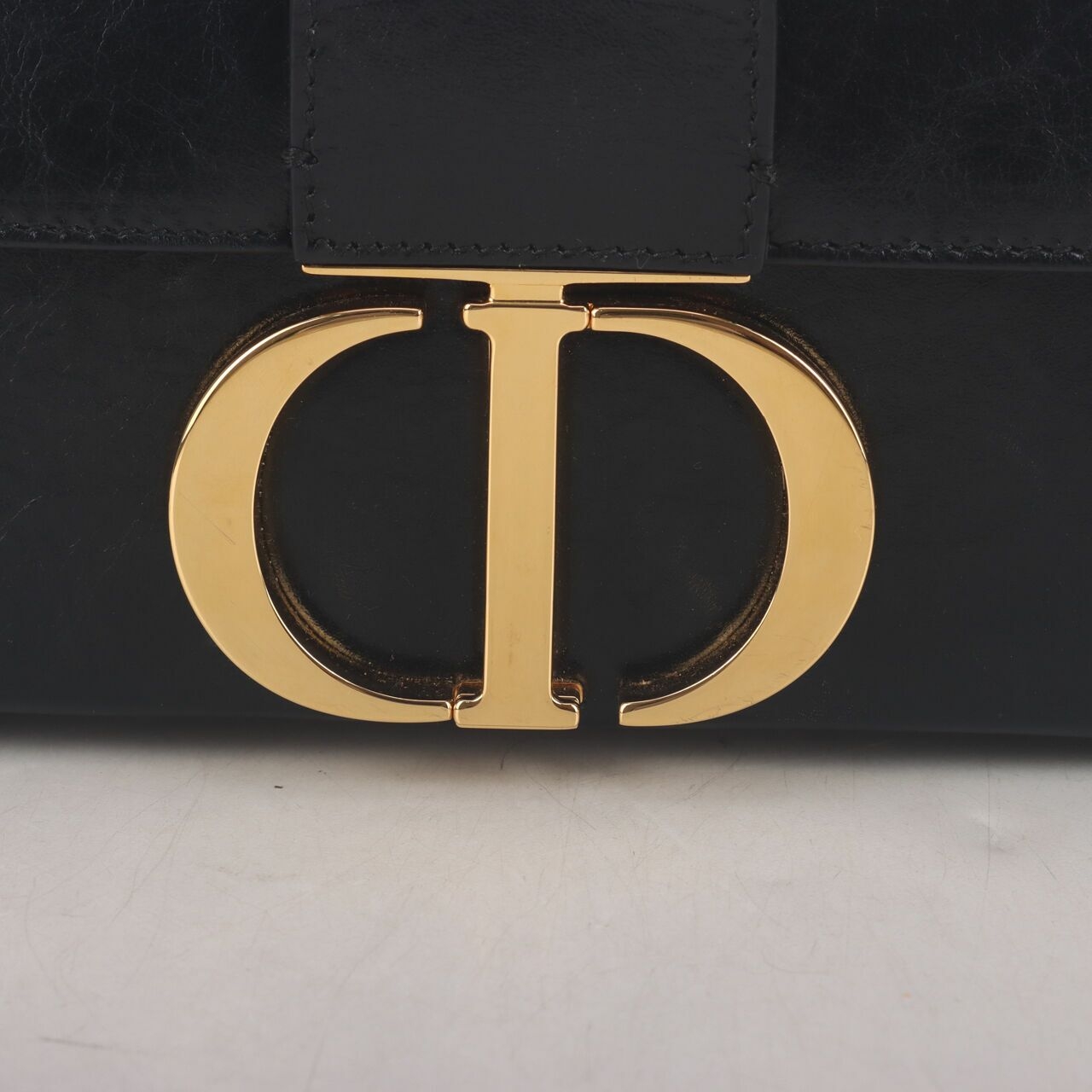 Christian Dior 30 Montaigne Mini Black Calfskin Sling Bag