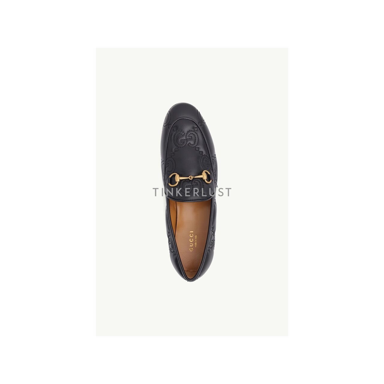 Gucci GG Jordan Black Matelasse Leather Flats