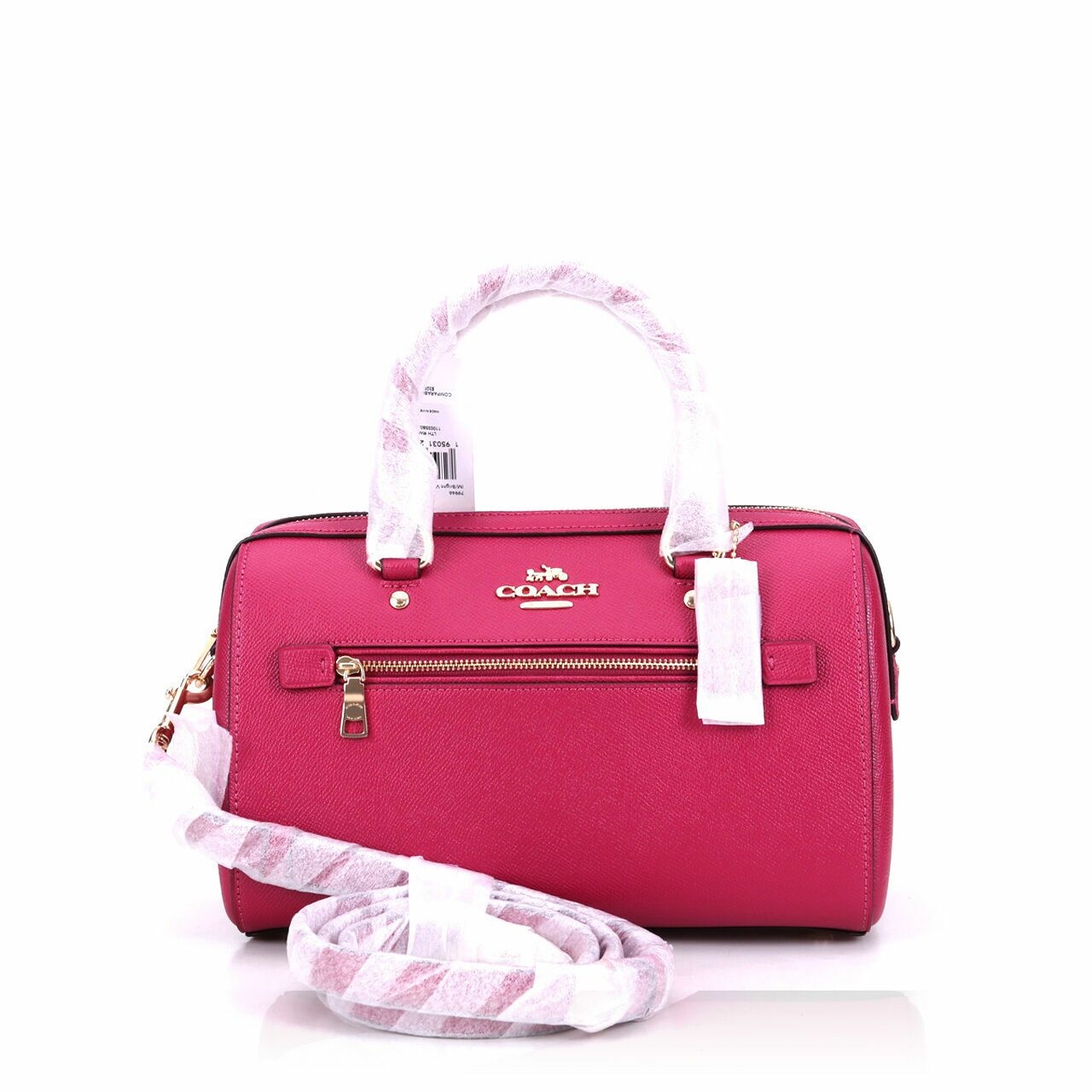 Coach 79946 Rowan Leather Bright Violet Satchel