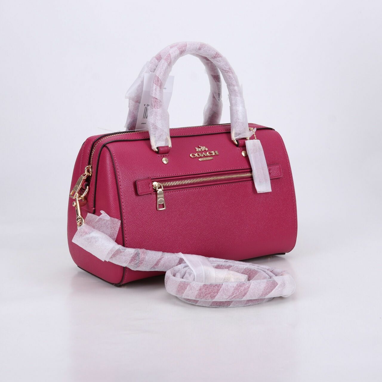 Coach 79946 Rowan Leather Bright Violet Satchel