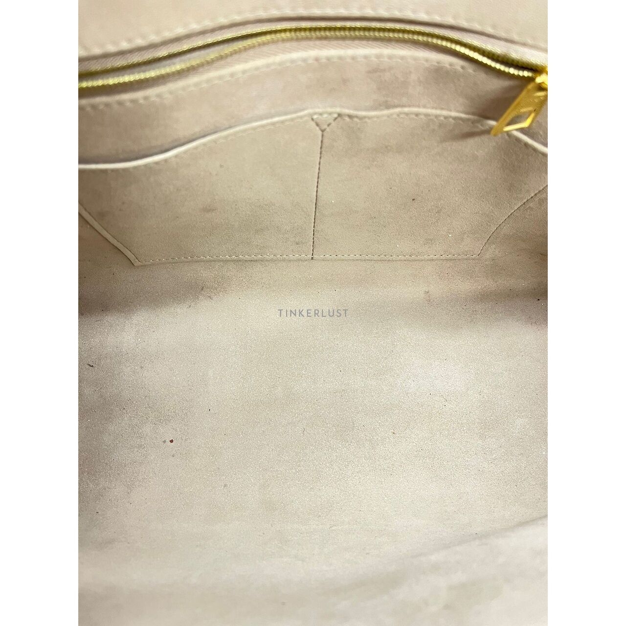 Louis Vuitton On The Go MM Tourtelle Creme Satchel Bag