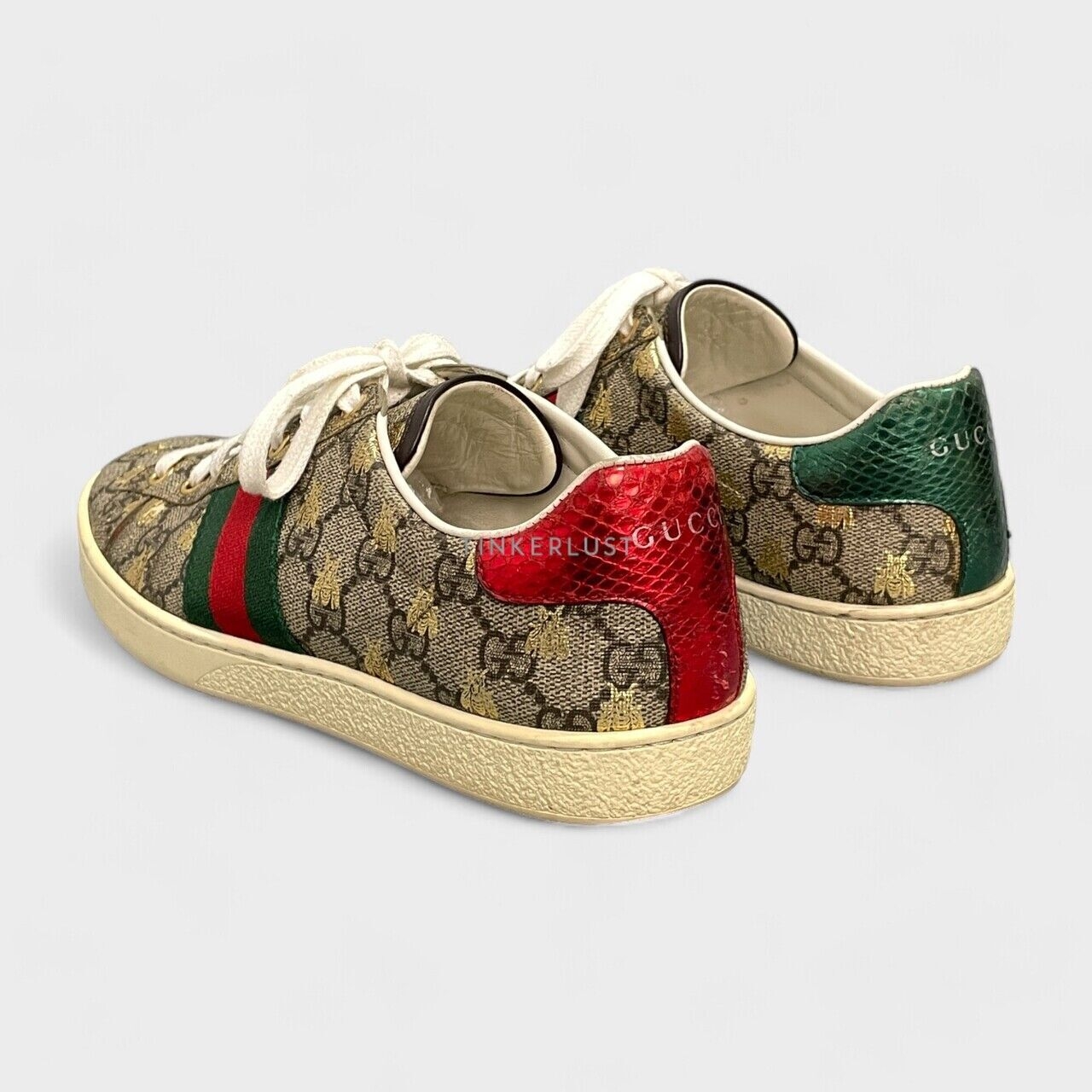 Gucci GG Supreme Ace Monogram Bees Ayers Web Multi Sneakers