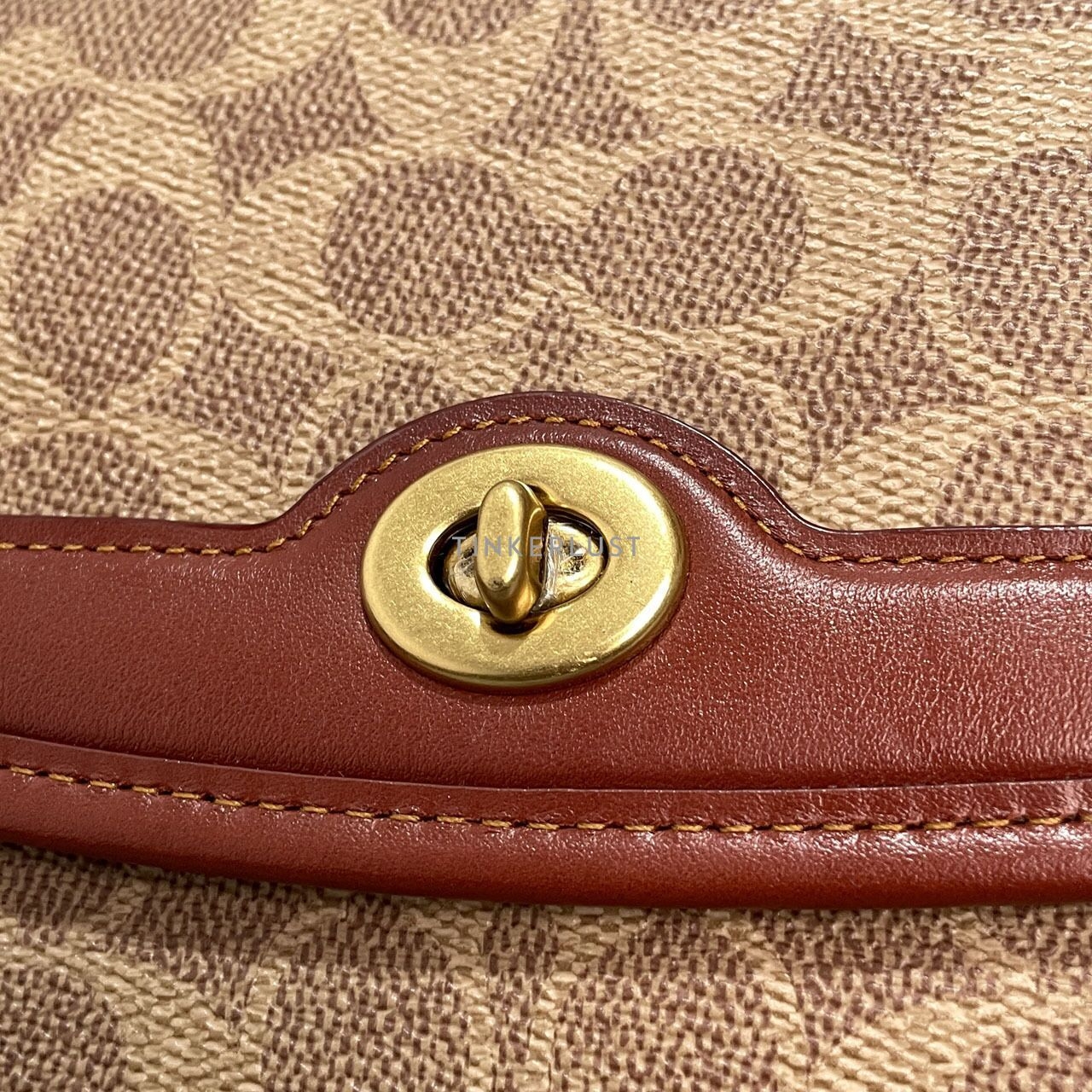 Coach C4204 Tan Rust Signature Sling Bag