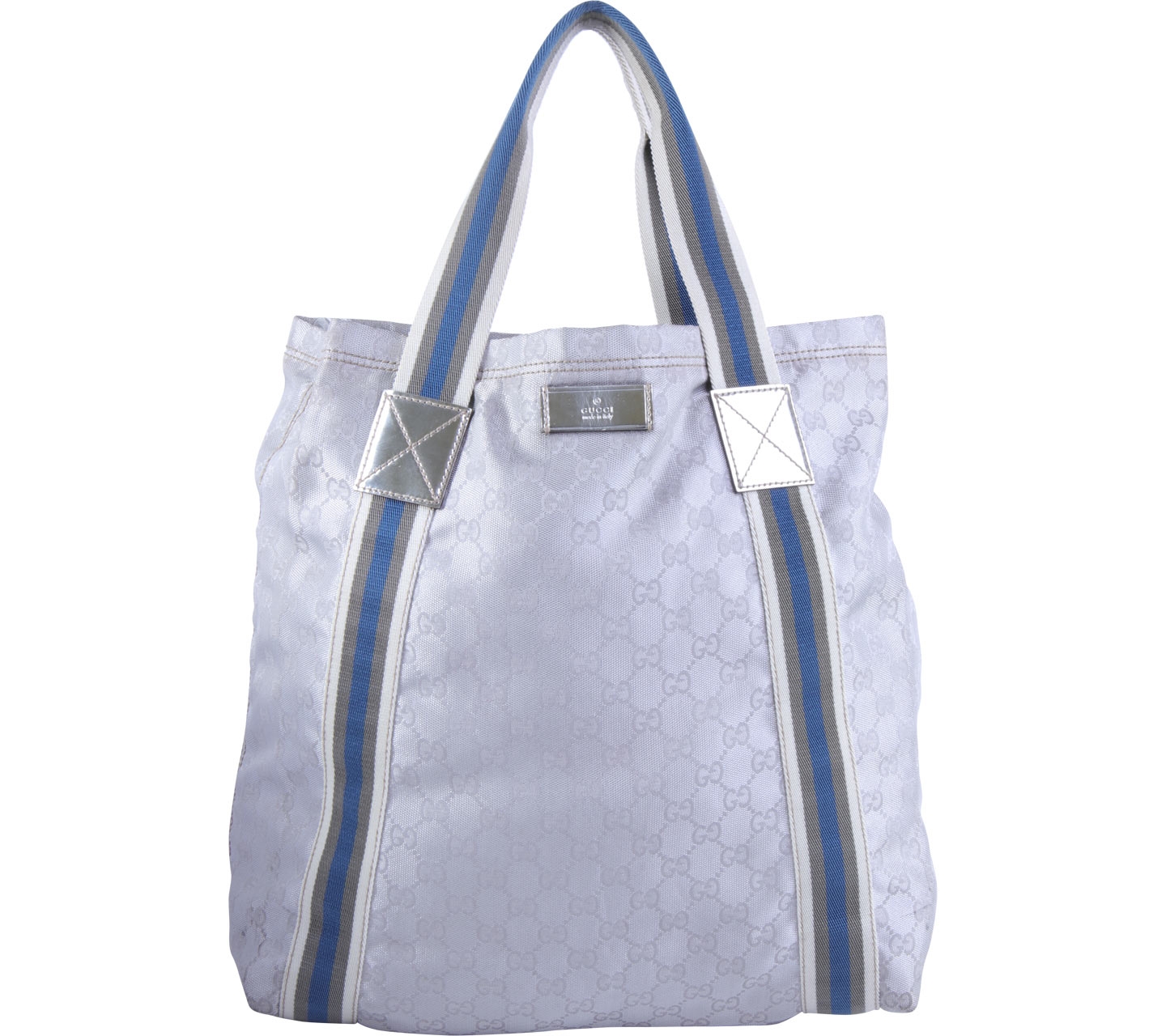 Gucci Silver GG Canvas Tote Tote Bag