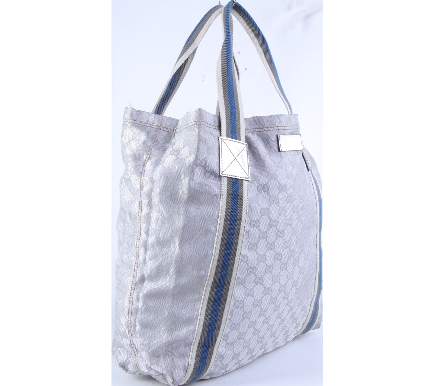 Gucci Silver GG Canvas Tote Tote Bag