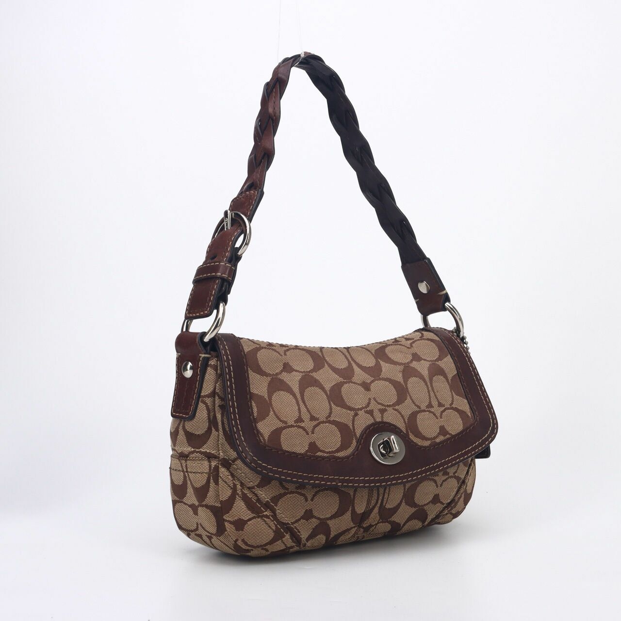 Coach Brown Canvas Shoulderbag