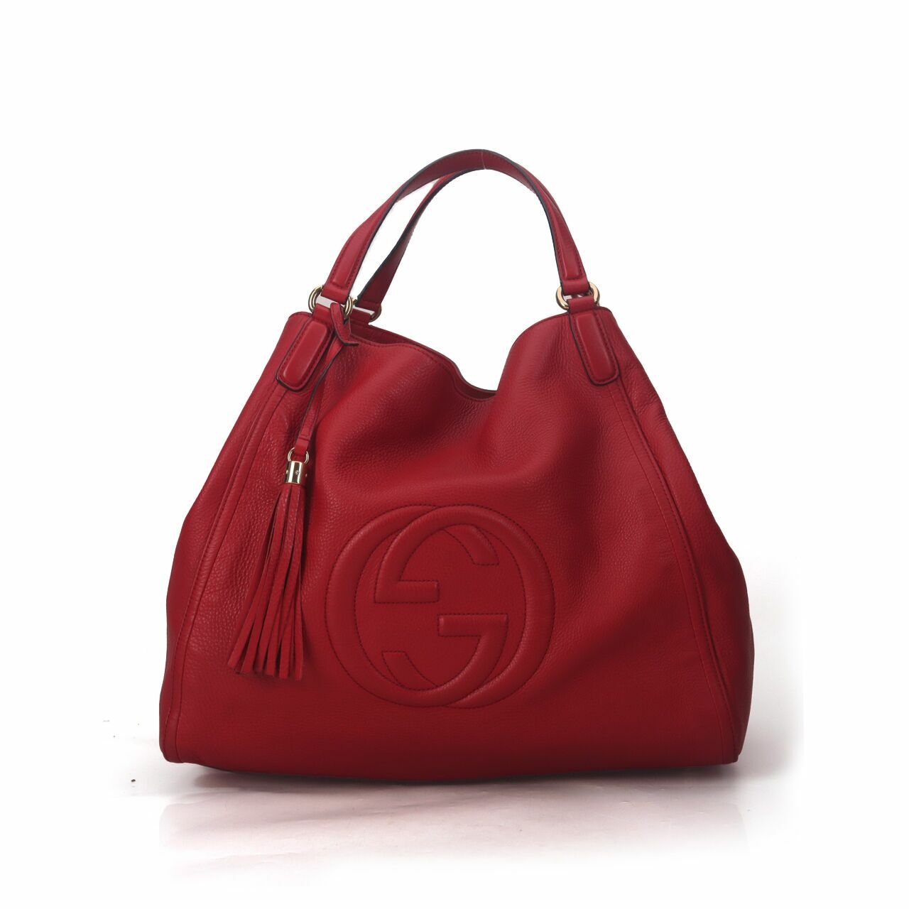 Gucci Soho Red Leather Large Hobo Handbag