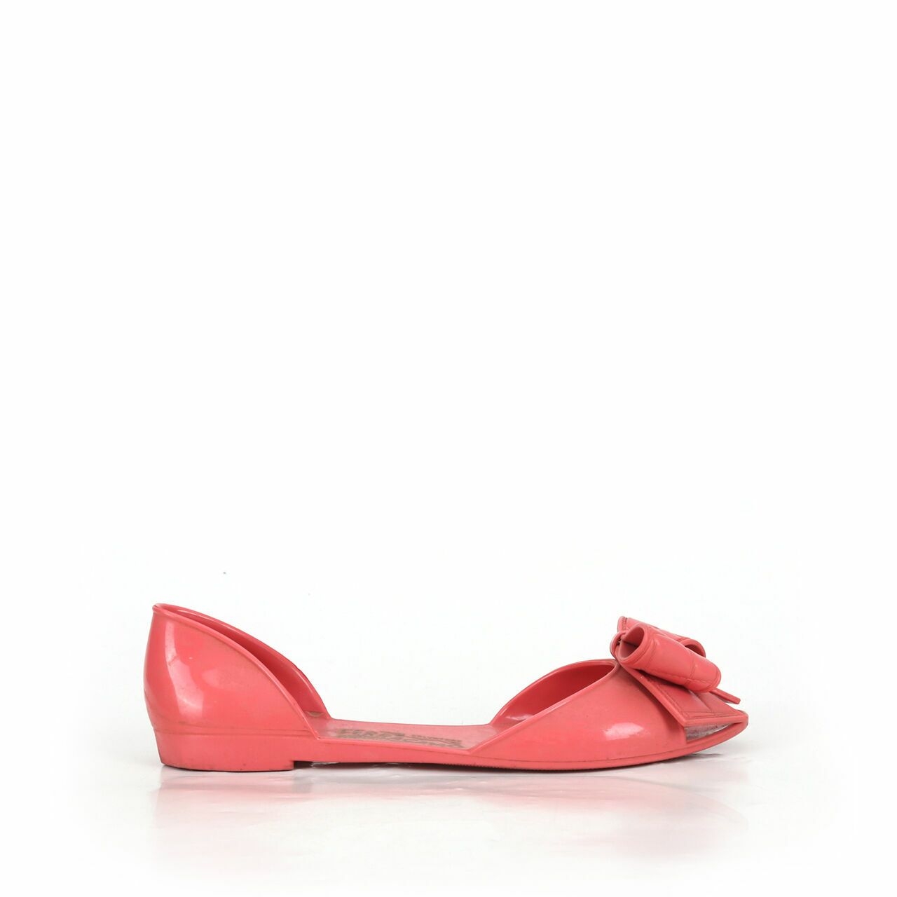 Salvatore Ferragamo Bow Jelly Flats Sandals